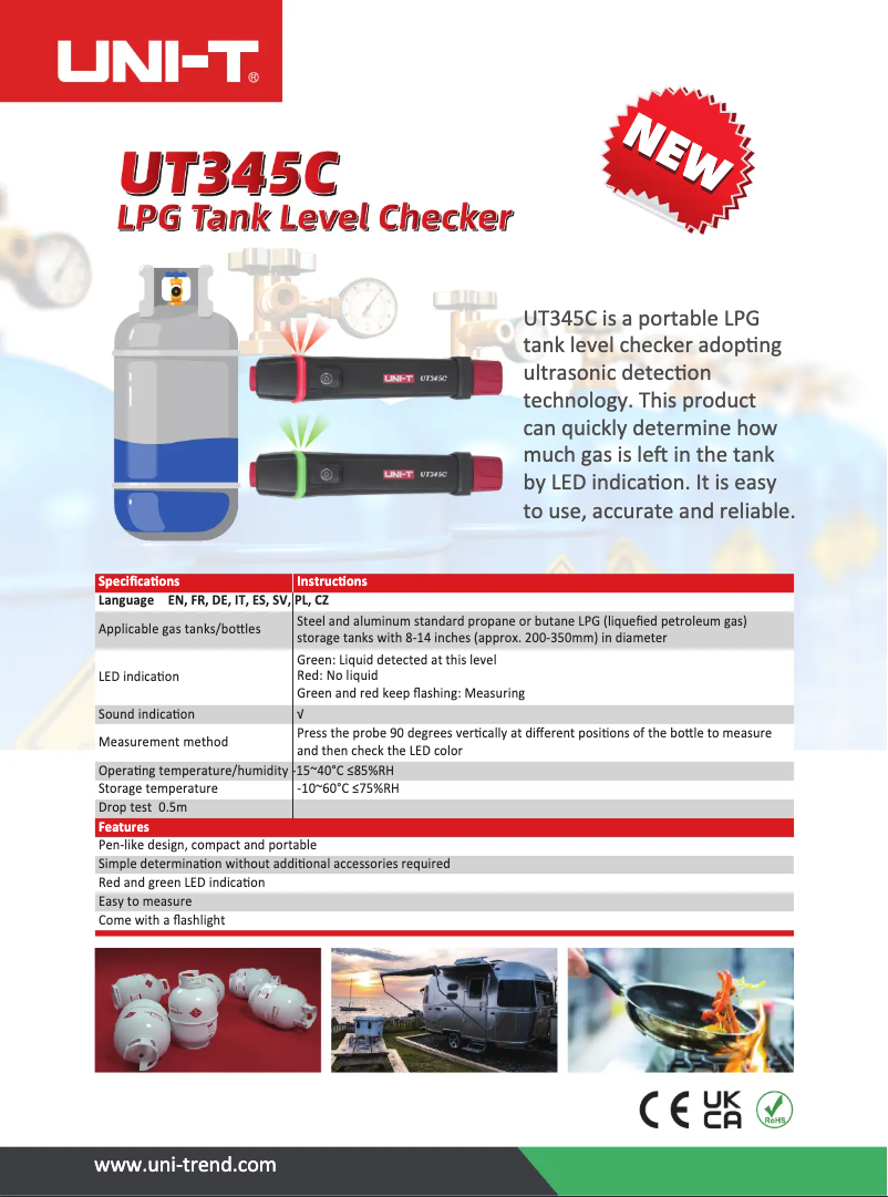 Image de la première page du manuel de l'appareil UT345C