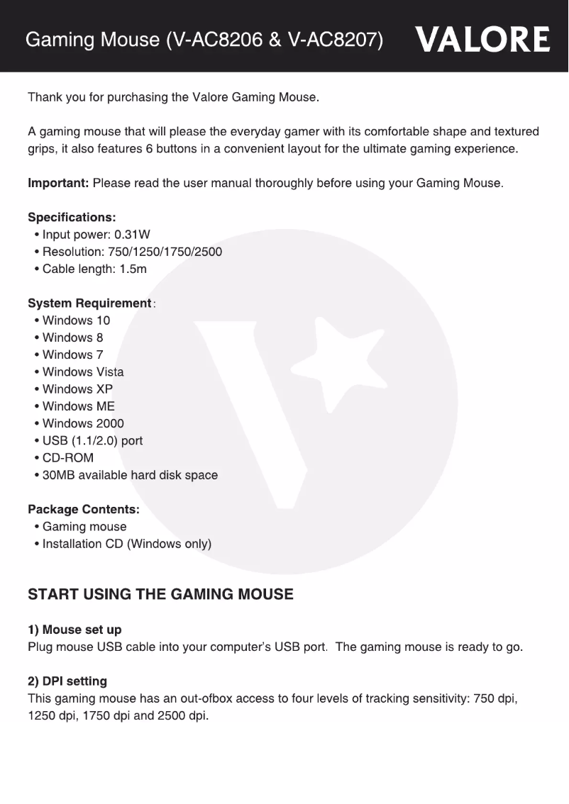 Image de la première page du manuel de l'appareil V-AC8206