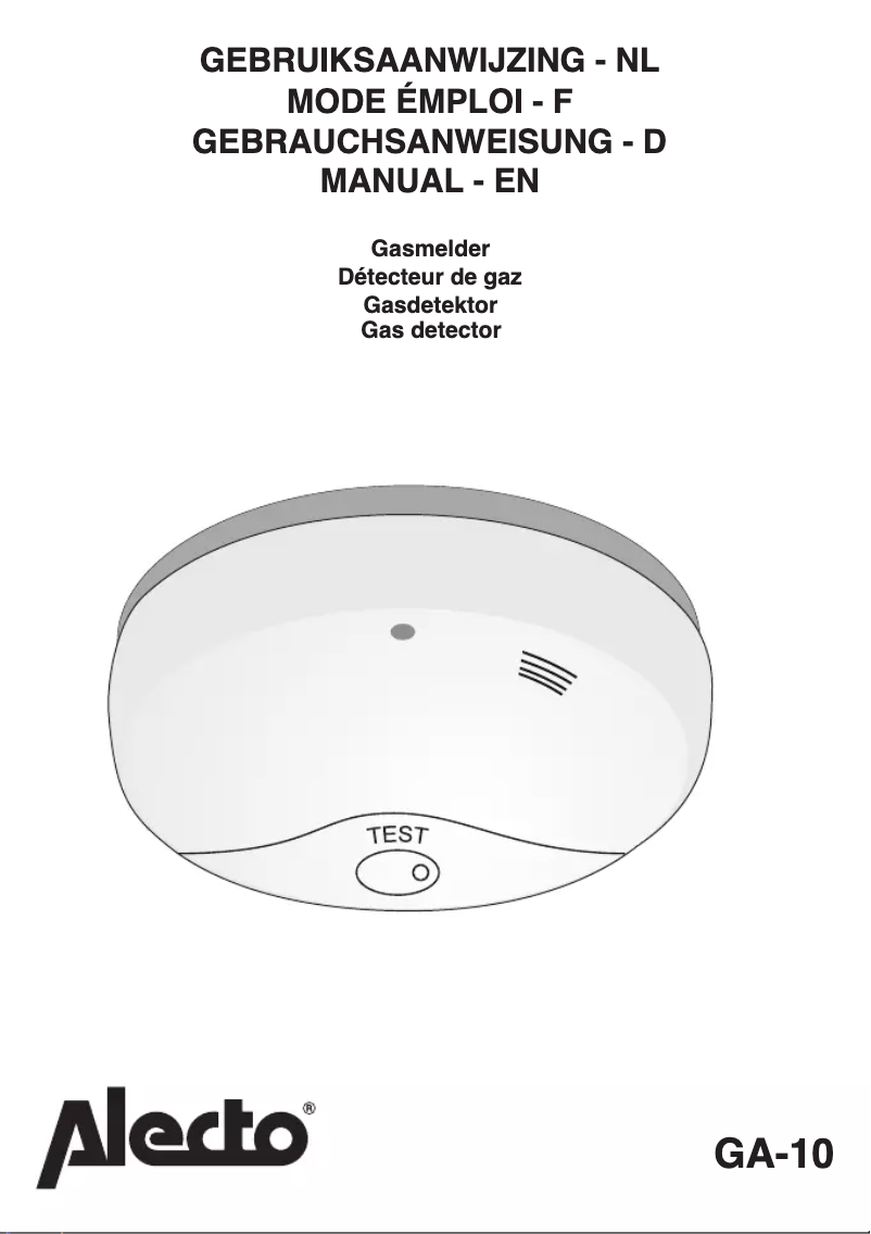 Page n°1 - Manuel utilisateur Alecto GA-10