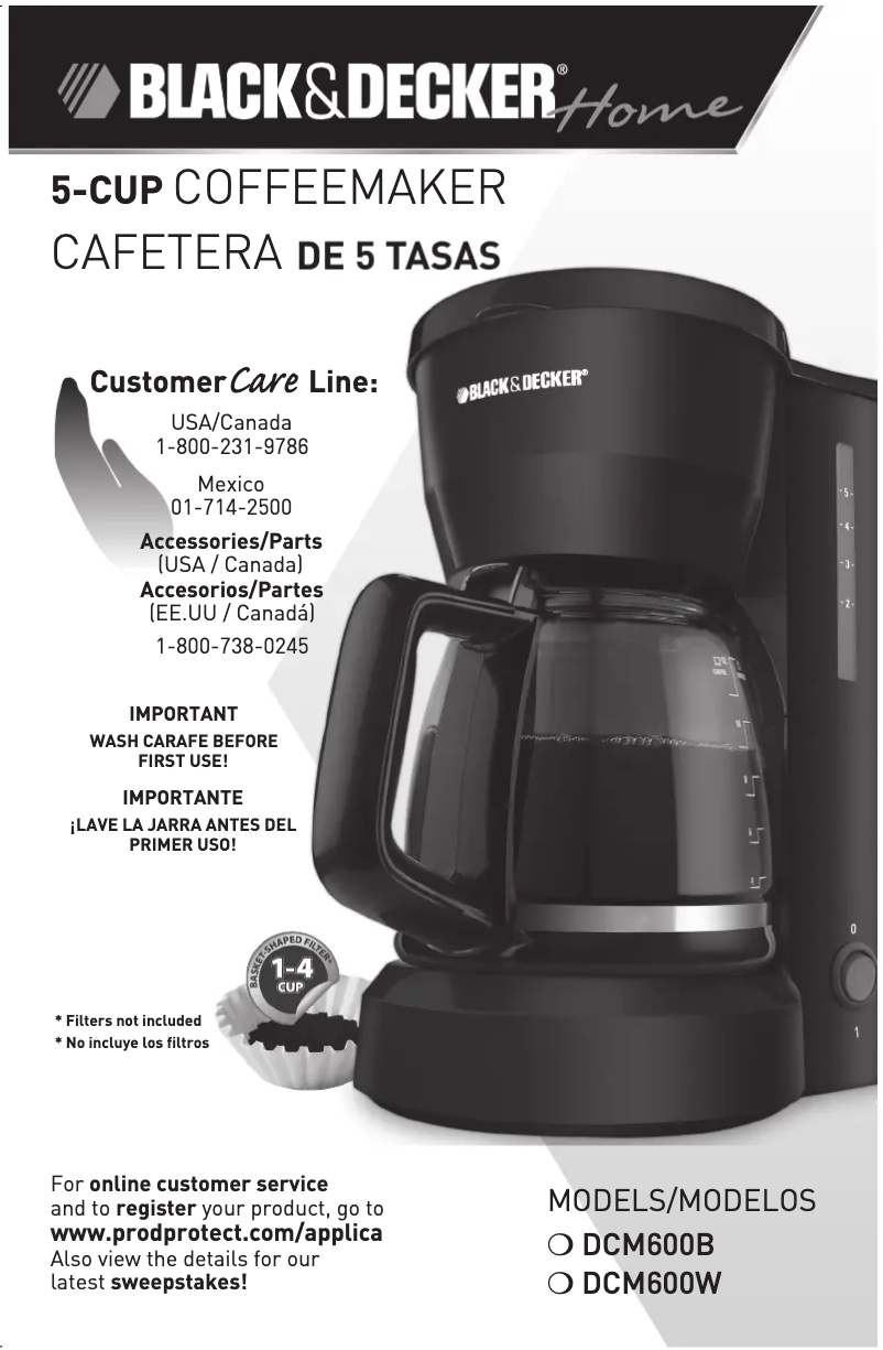 Page 1 de la notice Manuel utilisateur Black & Decker DCM600W