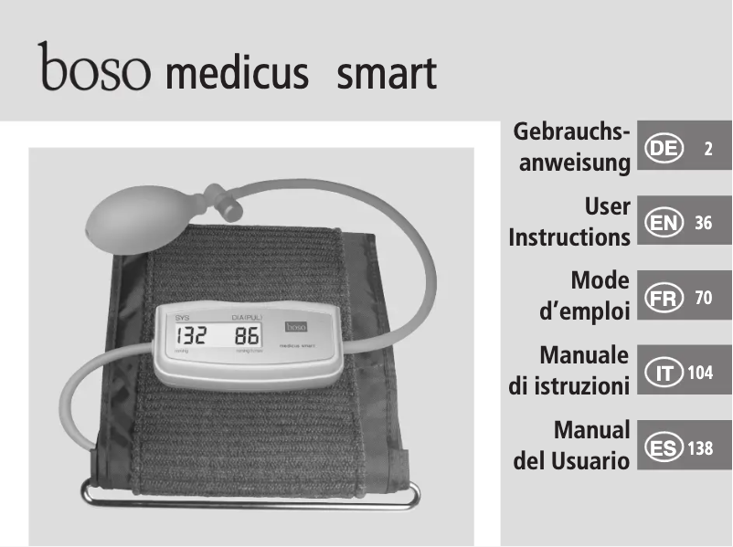 Page n°1 - Manuel utilisateur Boso Medicus Smart