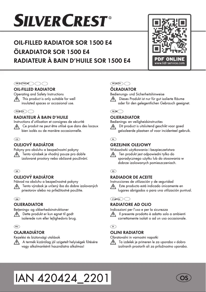 Page 1 de la notice Manuel utilisateur SilverCrest SOR 2400 D2