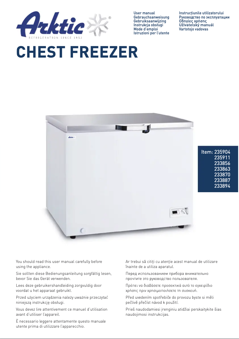 Page 1 de la notice Manuel utilisateur Arktic 233863