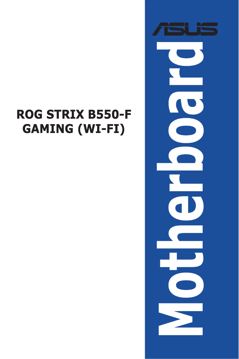 Page 1 de la notice Manuel utilisateur Asus ROG Strix B550-F WIFI