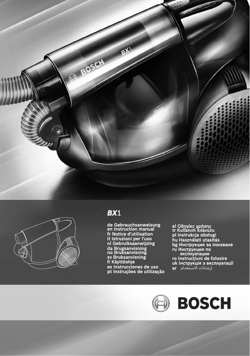 Page n°1 - Manuel utilisateur Bosch BX11800