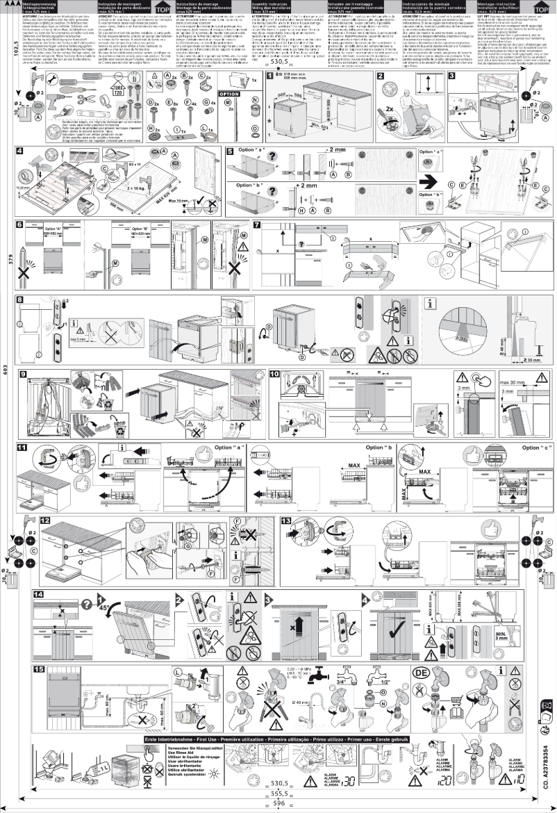 Page 1 de la notice Guide d'installation AEG FSS76738P
