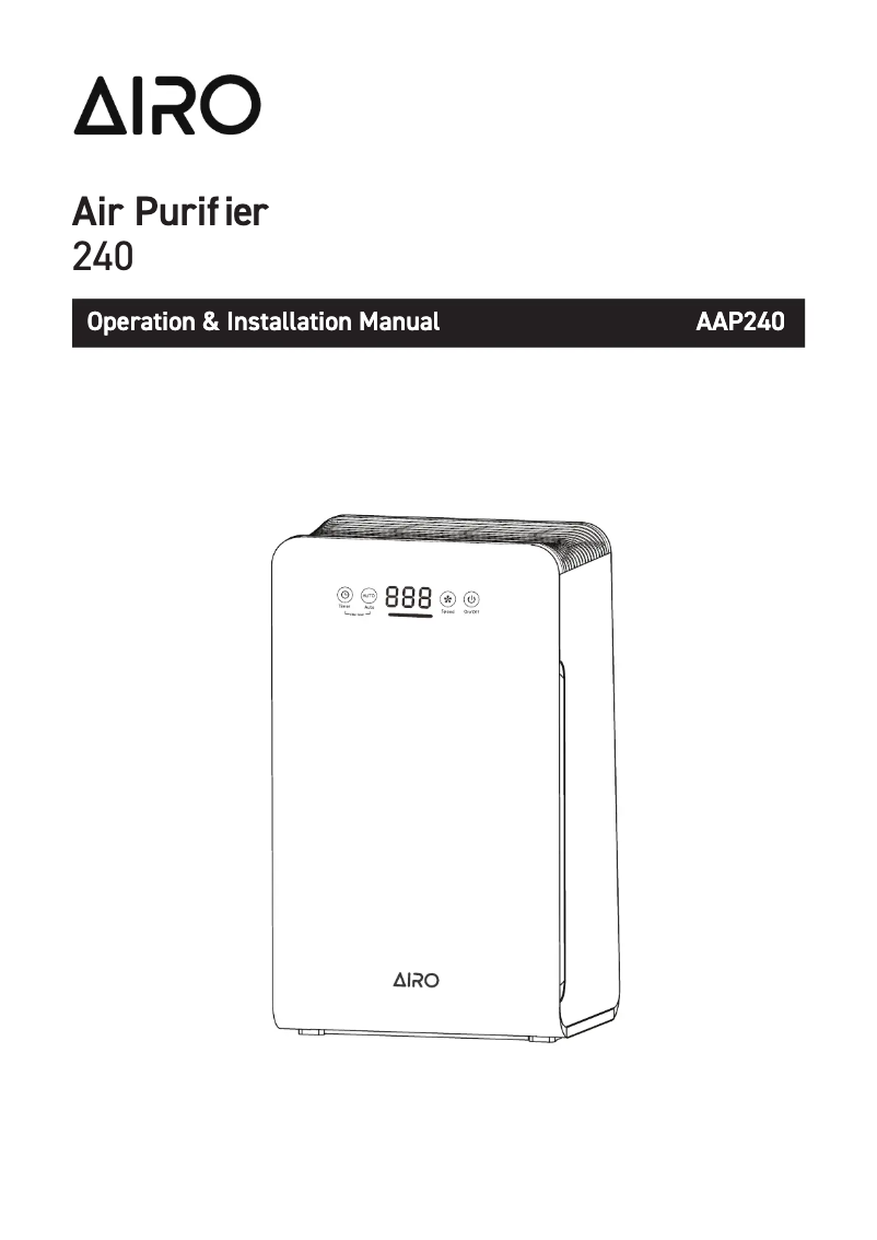 Image de la première page du manuel de l'appareil AAP240