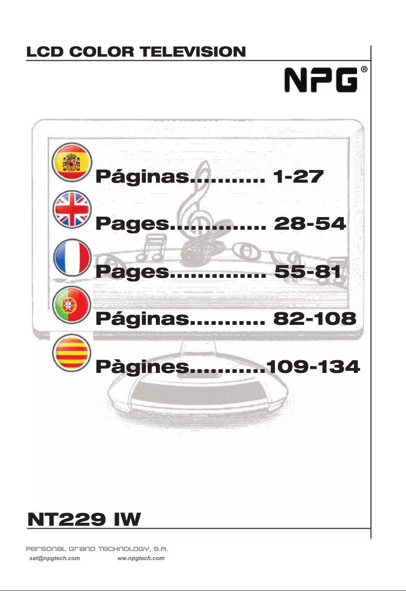 Page n°1 - Manuel utilisateur NPG NT-229IW
