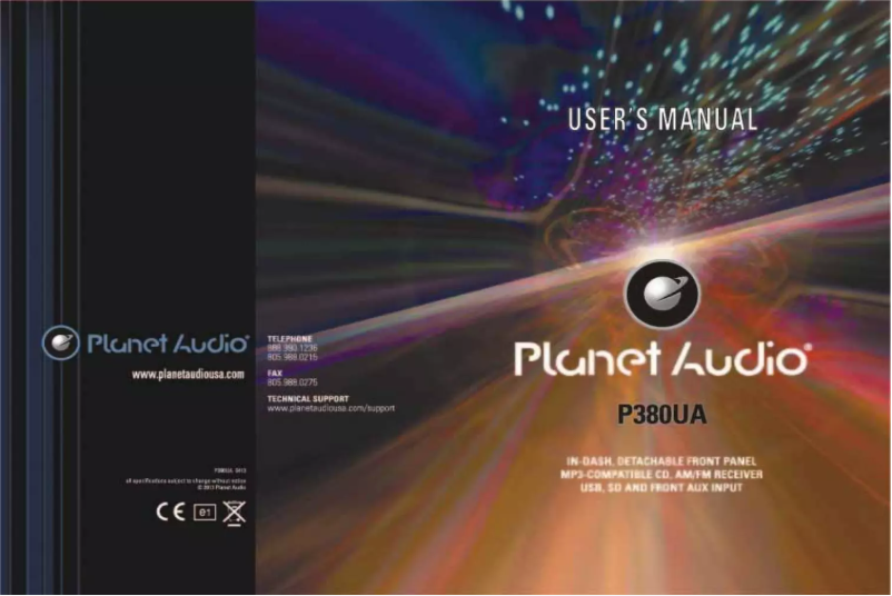 Image de la première page du manuel de l'appareil P380UA