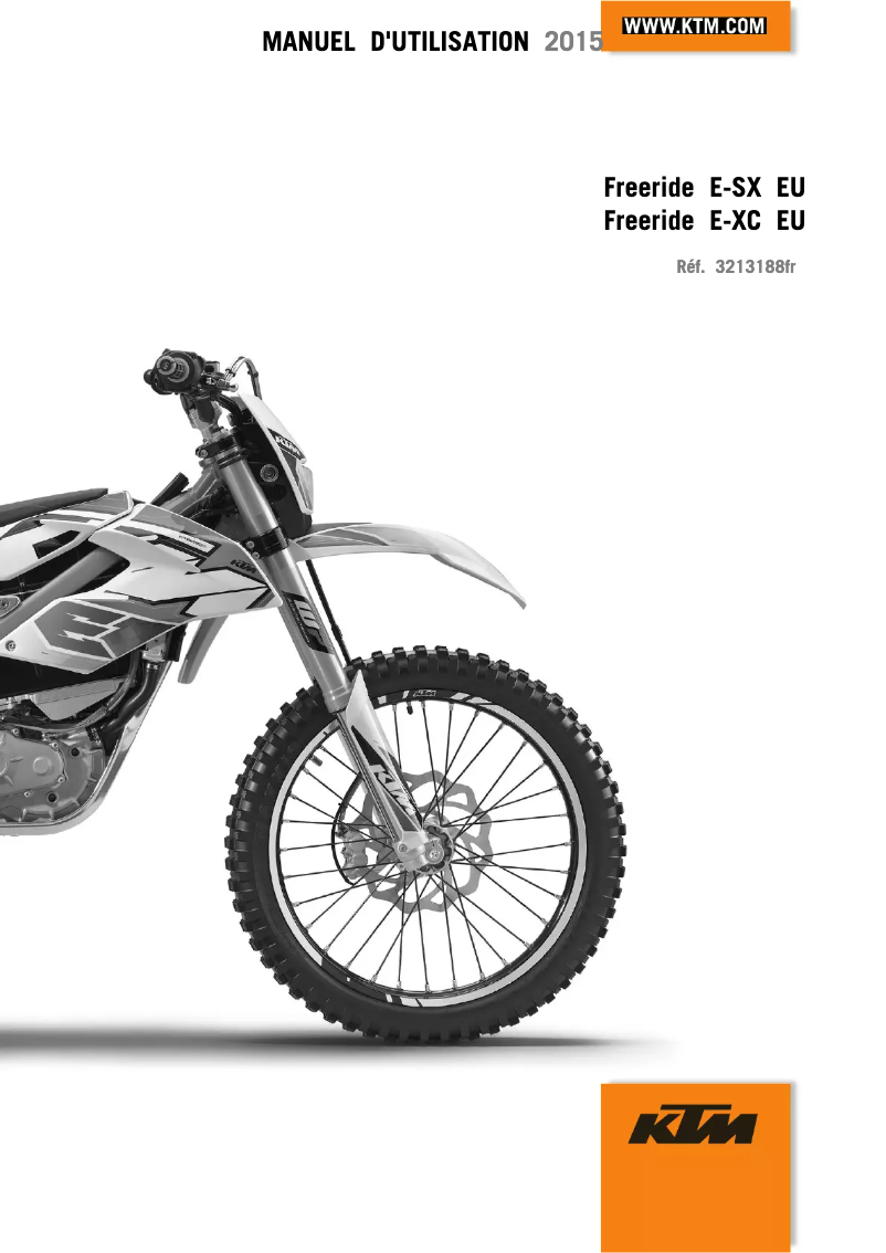 Page 1 de la notice Manuel utilisateur KTM Freeride E-XC (2015)