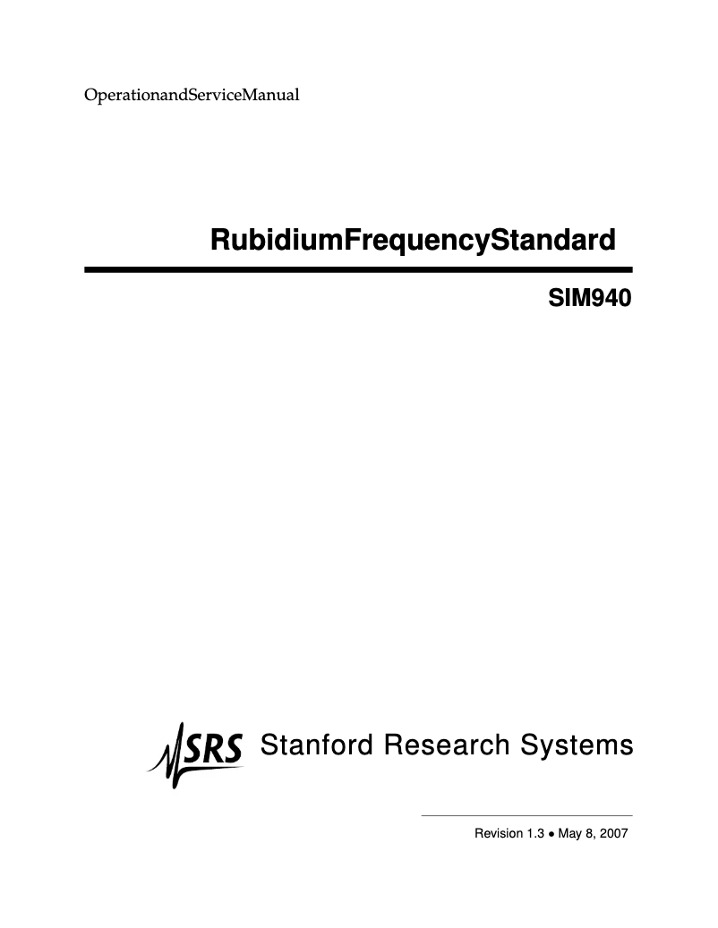 Imagen de la primera página del manual del dispositivo SIM940