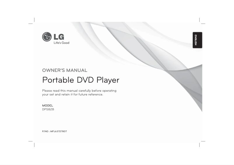 Página 1 del manual Manual de usuario LG DP582B-P