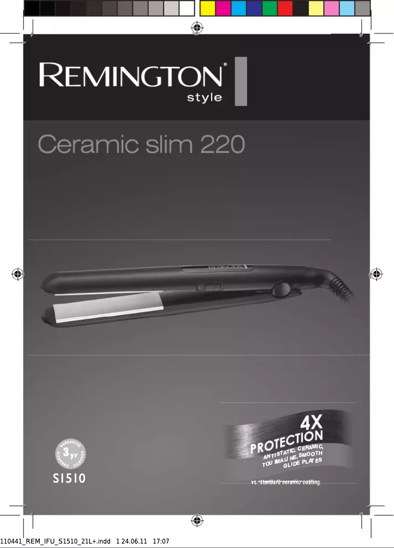 Page 1 de la notice Manuel utilisateur Remington Ceramic Slim 220 S1510