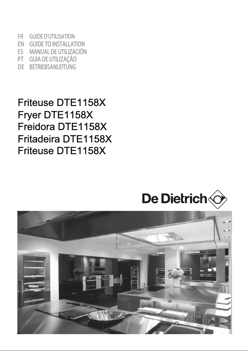 Page 1 de la notice Manuel utilisateur De Dietrich DTE1158X