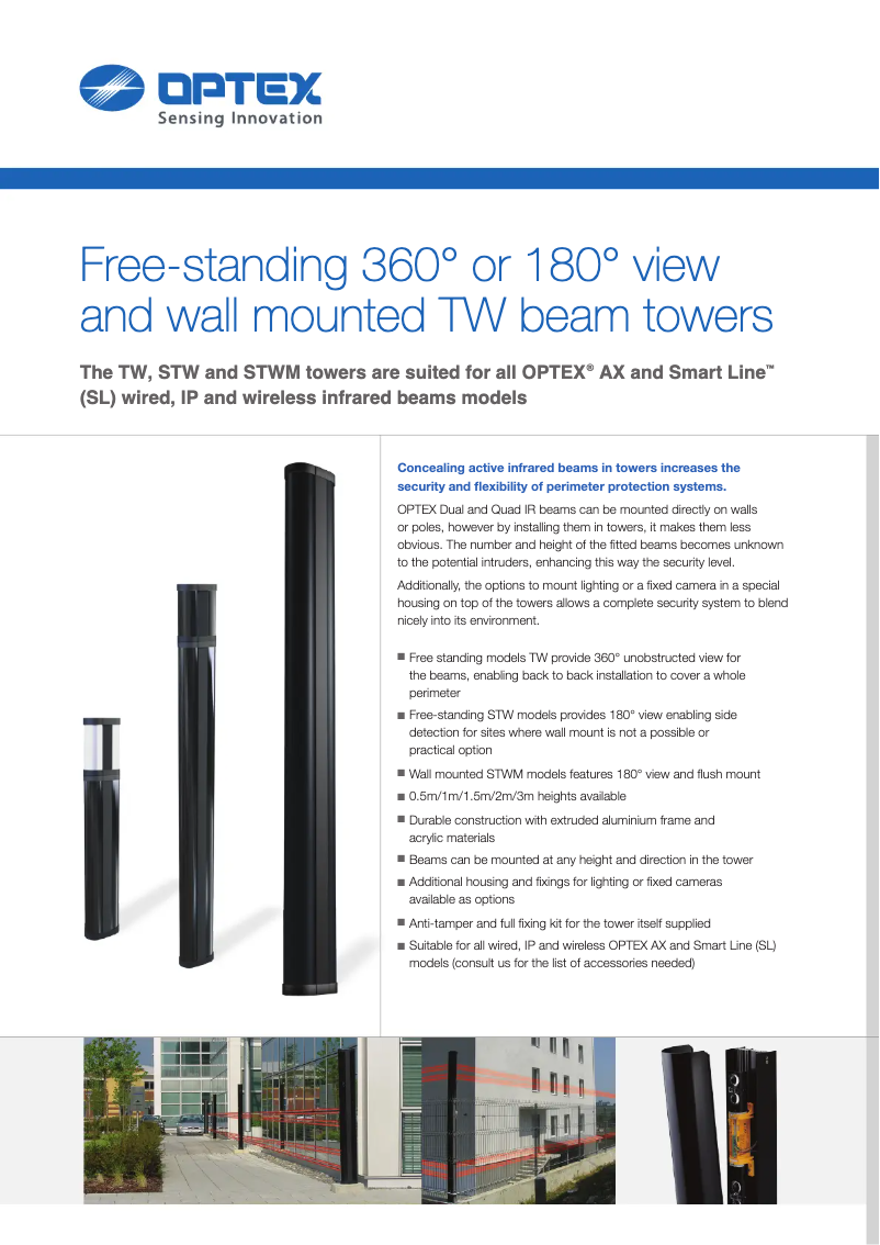 Page 1 de la notice Manuel utilisateur Optex TW50