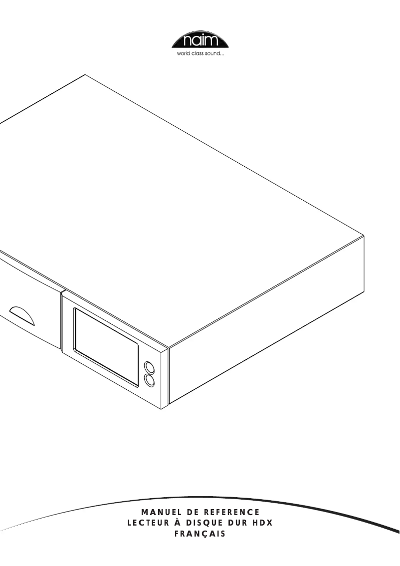 Page 1 de la notice Manuel utilisateur Naim HDX