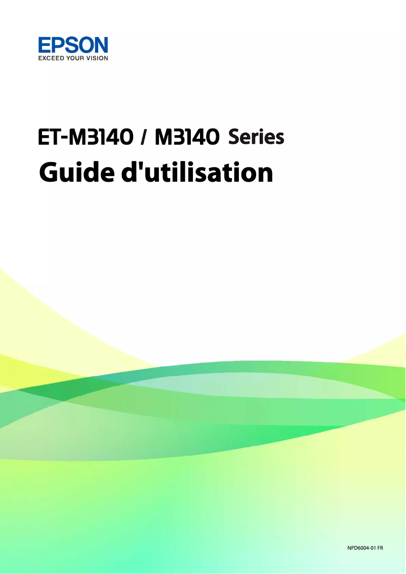 Page n°1 - Manuel utilisateur Epson EcoTank ET-M3140