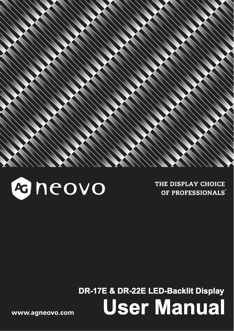 Page 1 de la notice Manuel utilisateur AG Neovo DR-17E