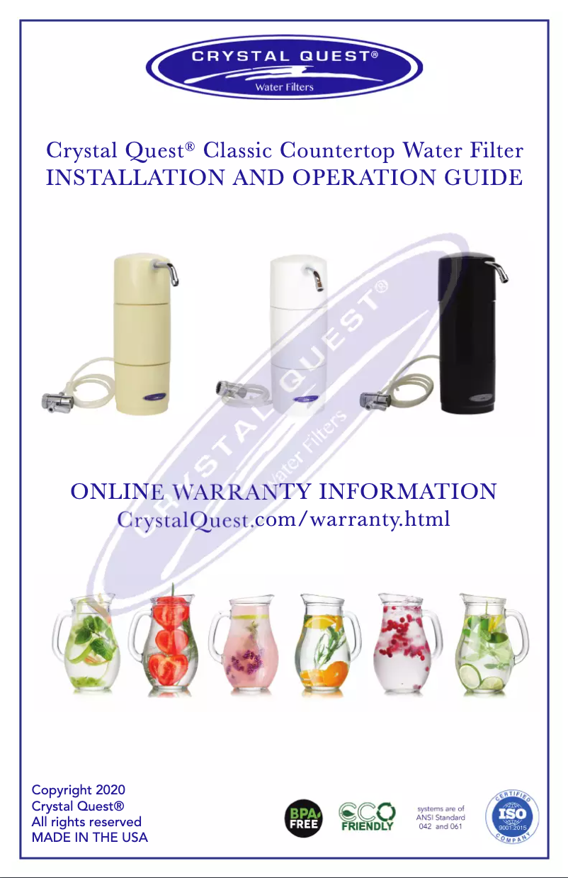 Page 1 de la notice Manuel utilisateur Crystal Quest CQE-CT-00161