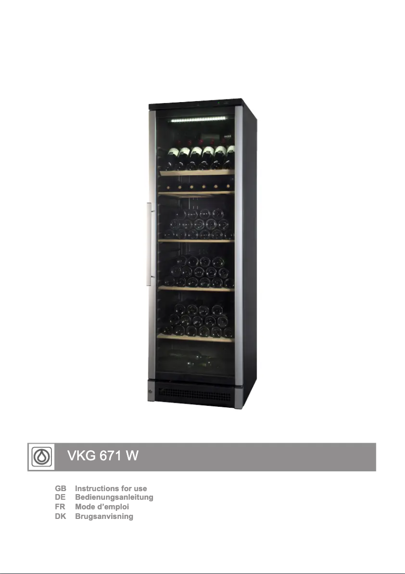 Image de la première page du manuel de l'appareil VKG 671