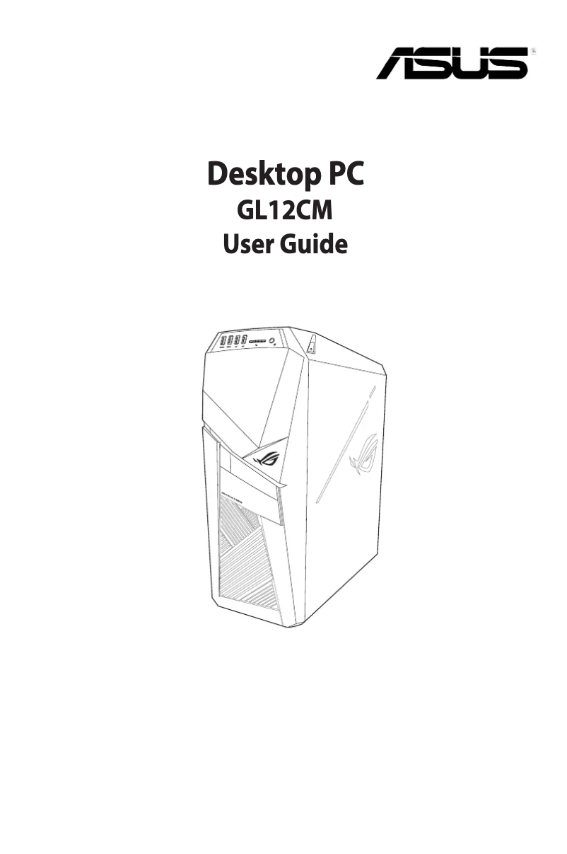 Image de la première page du manuel de l'appareil ROG Strix GL12CM