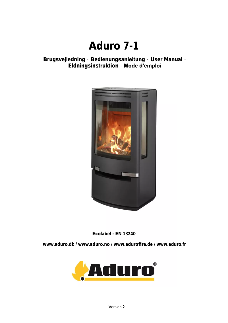 Page 1 de la notice Manuel utilisateur Aduro 7-1