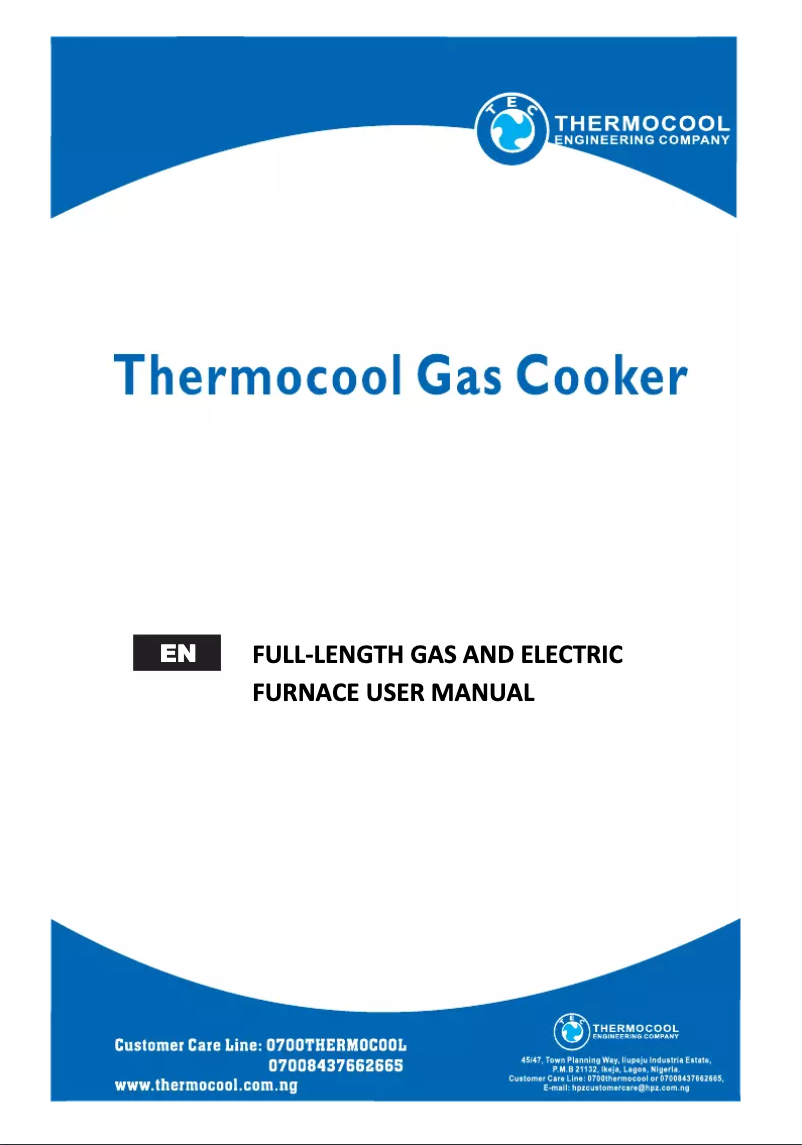 Page 1 de la notice Manuel utilisateur Thermocool TPC 504G