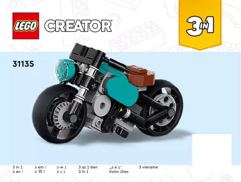 Page n°1 - Manuel utilisateur Lego Creator 31135