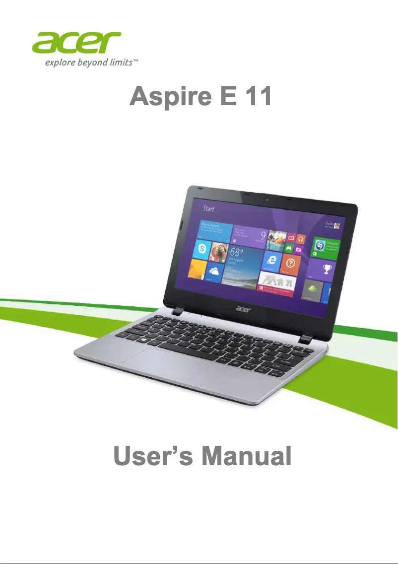 Image de la première page du manuel de l'appareil Aspire E3-111