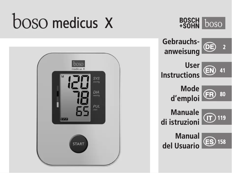 Page n°1 - Manuel utilisateur Boso Medicus