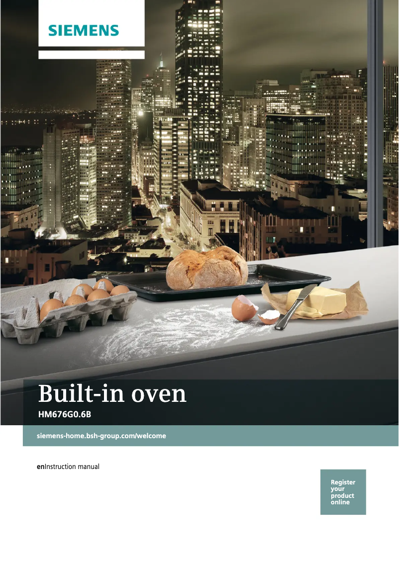 Page n°1 - Manuel d'utilisation et d'entretien Siemens HM676G0S6B