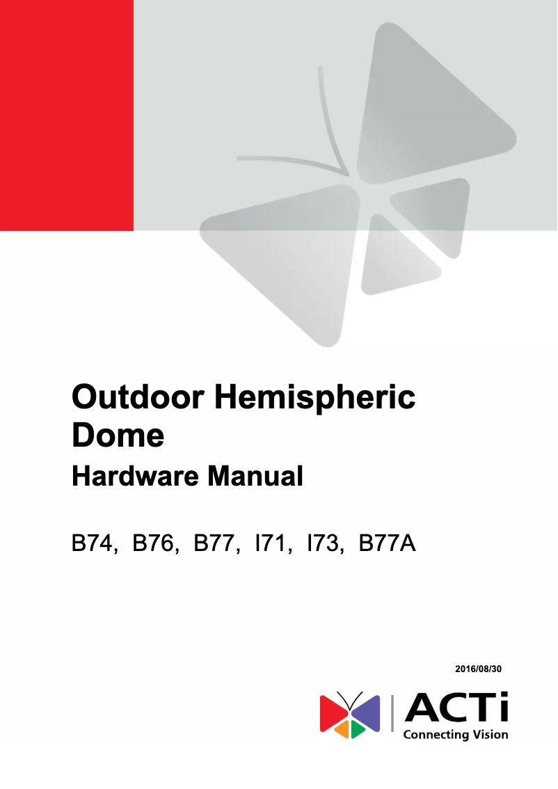 Página 1 del manual Manual de usuario ACTi I73