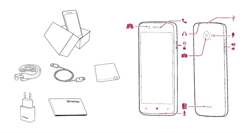 Page 1 de la notice Guide de démarrage rapide Prestigio MultiPhone 8500 Duo