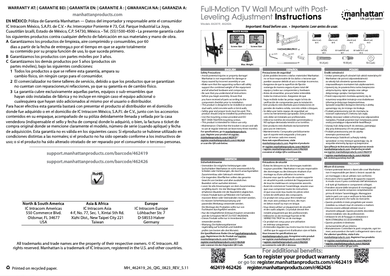 Page n°1 - Manuel utilisateur Manhattan 462426