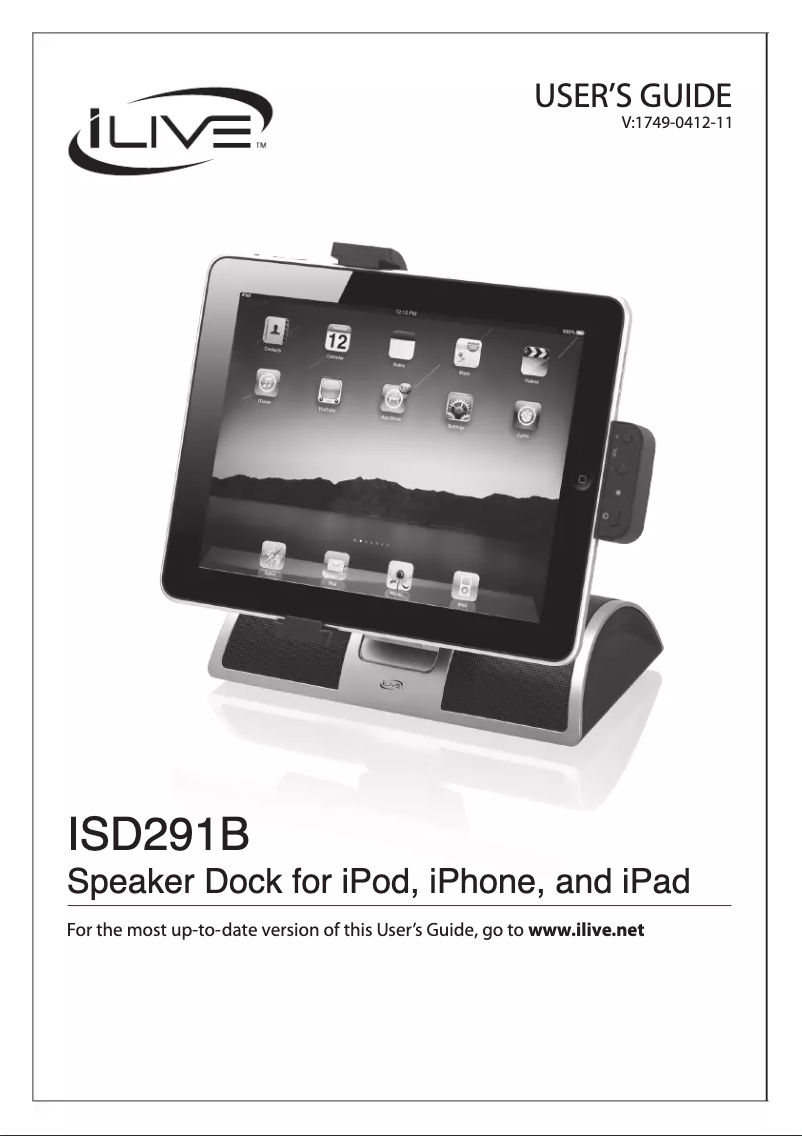 Página 1 del manual Manual de usuario iLive ISD291B