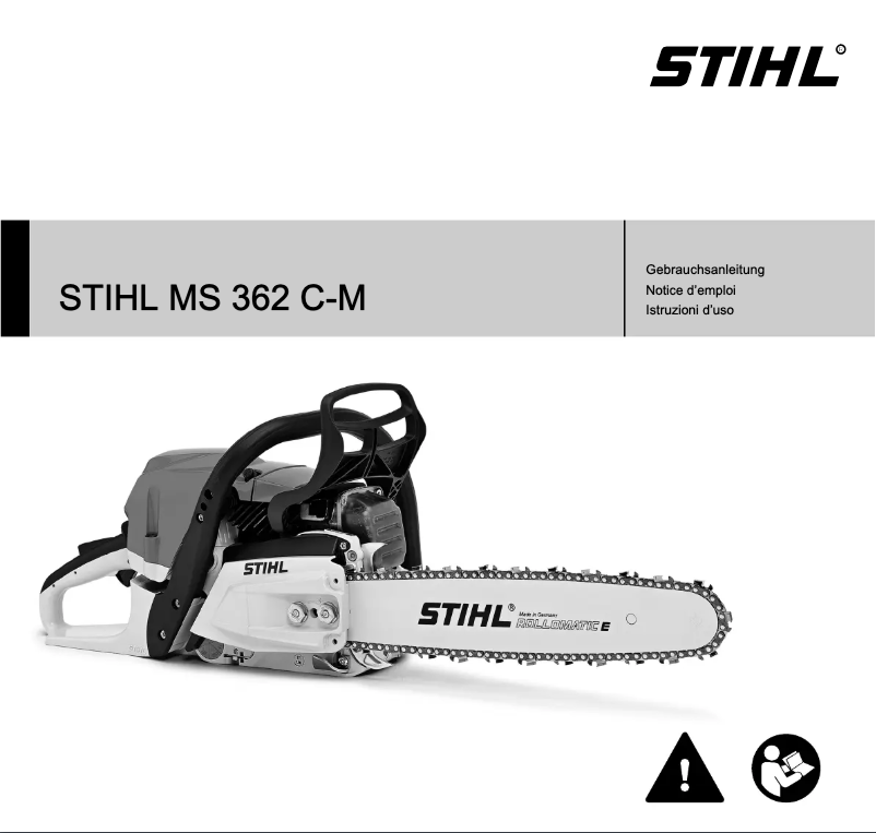 Page 1 de la notice Manuel utilisateur Stihl MS 362 C-M