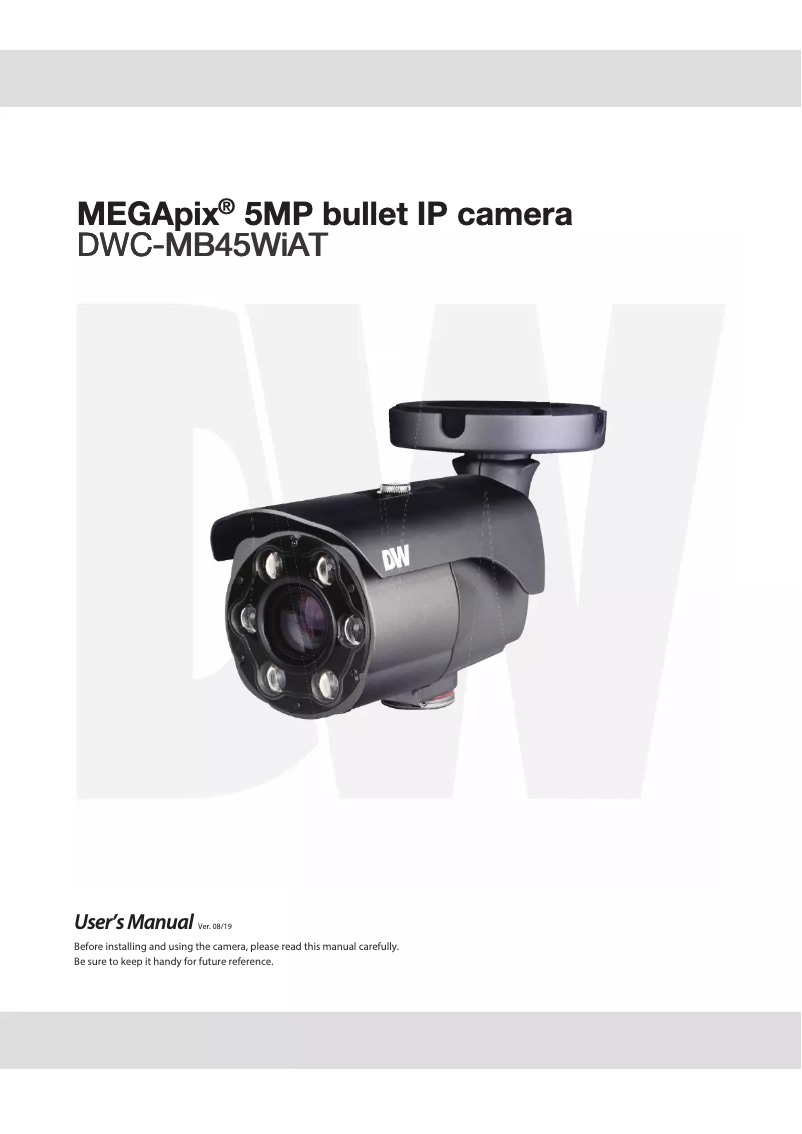 Page 1 de la notice Manuel utilisateur Digital Watchdog MegaPix DWC-MB45WIAT