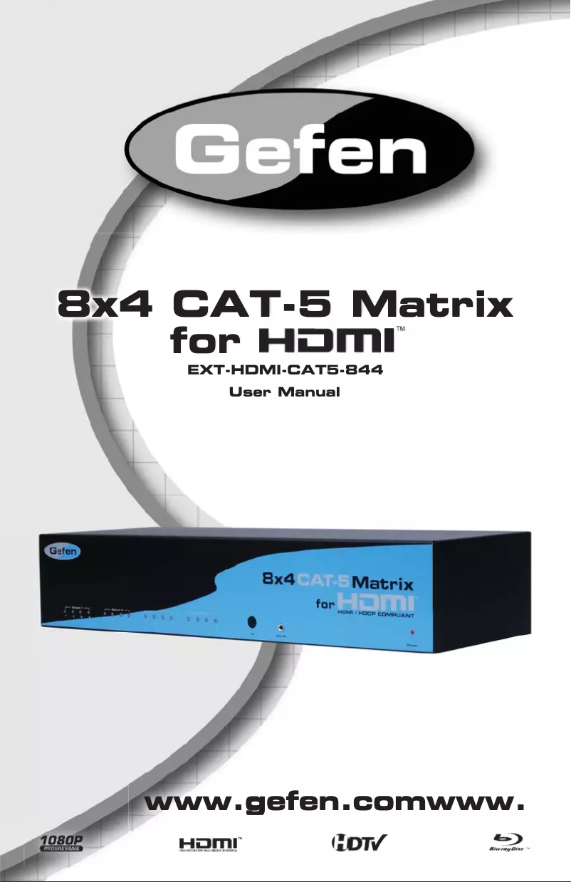Página 1 del manual Manual de usuario Gefen EXT-HDMI-CAT5-844
