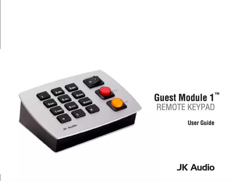Page 1 de la notice Manuel utilisateur JK Audio Guest Module 1