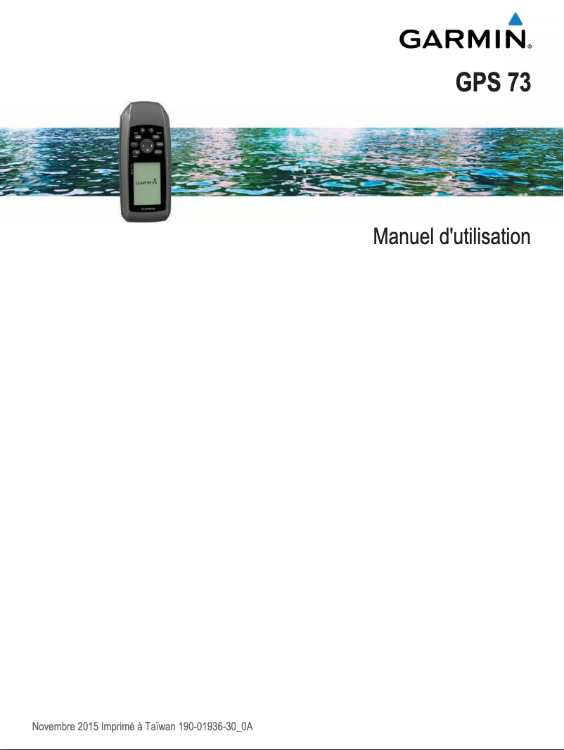 Image de la première page du manuel de l'appareil GPS 73