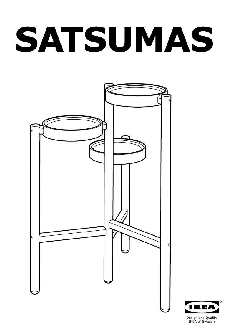 Page 1 de la notice Manuel utilisateur Ikea SATSUMAS 602.949.62
