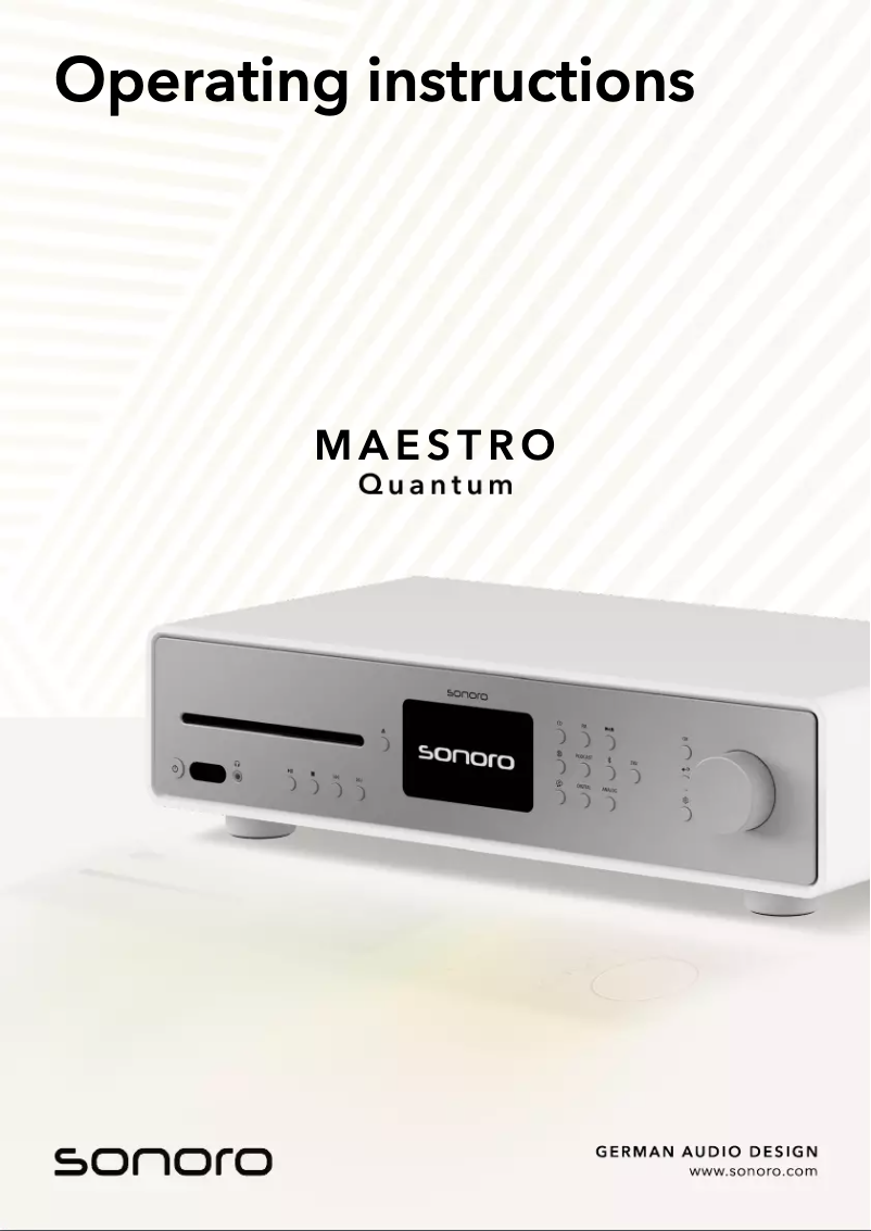 Página 1 del manual Manual de usuario Sonoro MAESTRO Quantum