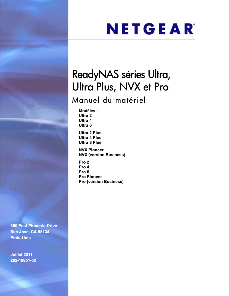 Page 1 de la notice Manuel utilisateur Netgear ReadyNAS RDP6000