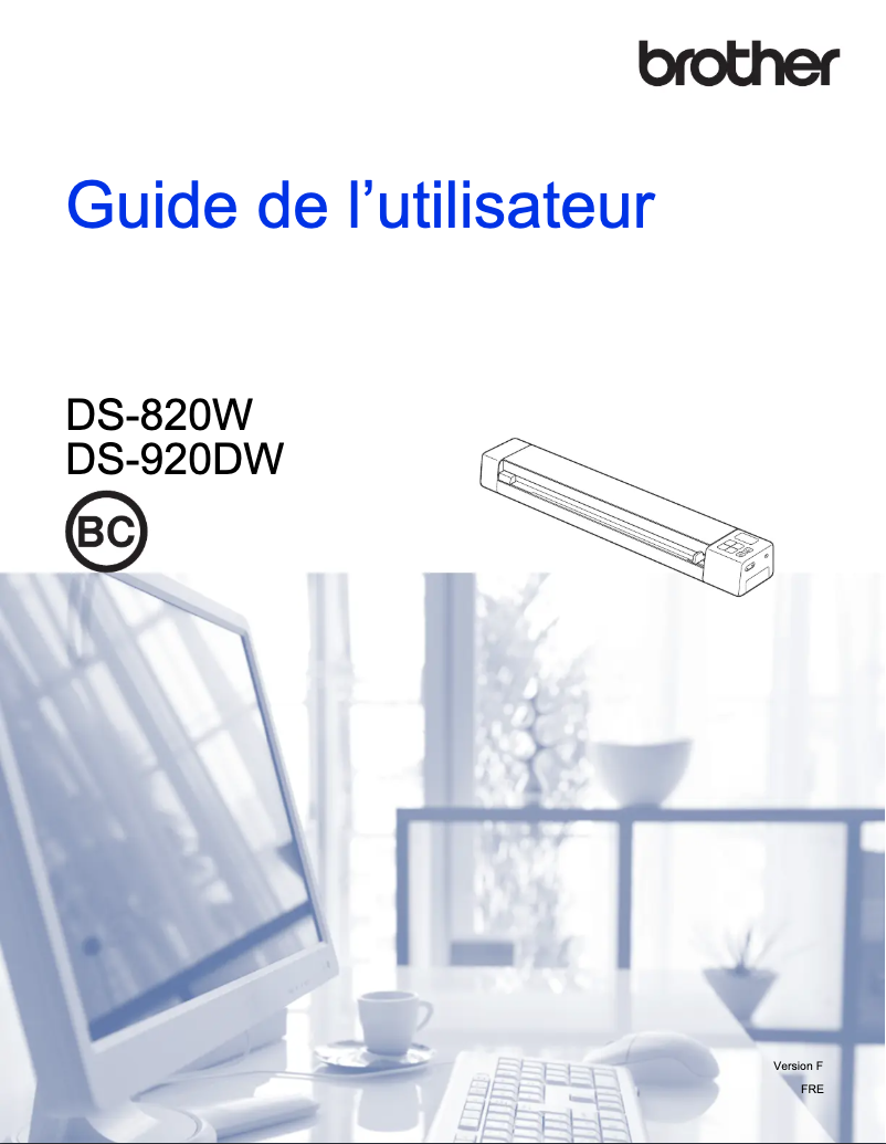 Page 1 de la notice Manuel utilisateur Brother DS-920DW