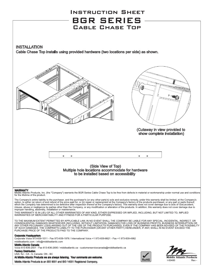 Imagen de la primera página del manual del dispositivo BGR-CC-27LT