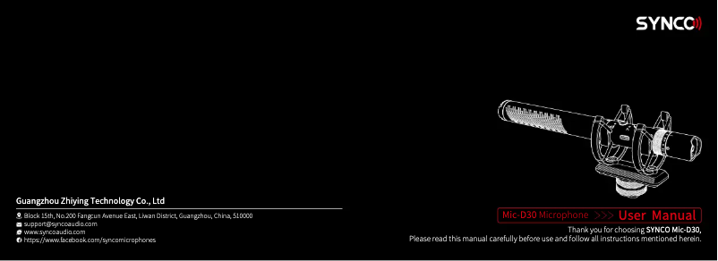 Image de la première page du manuel de l'appareil Mic-D30