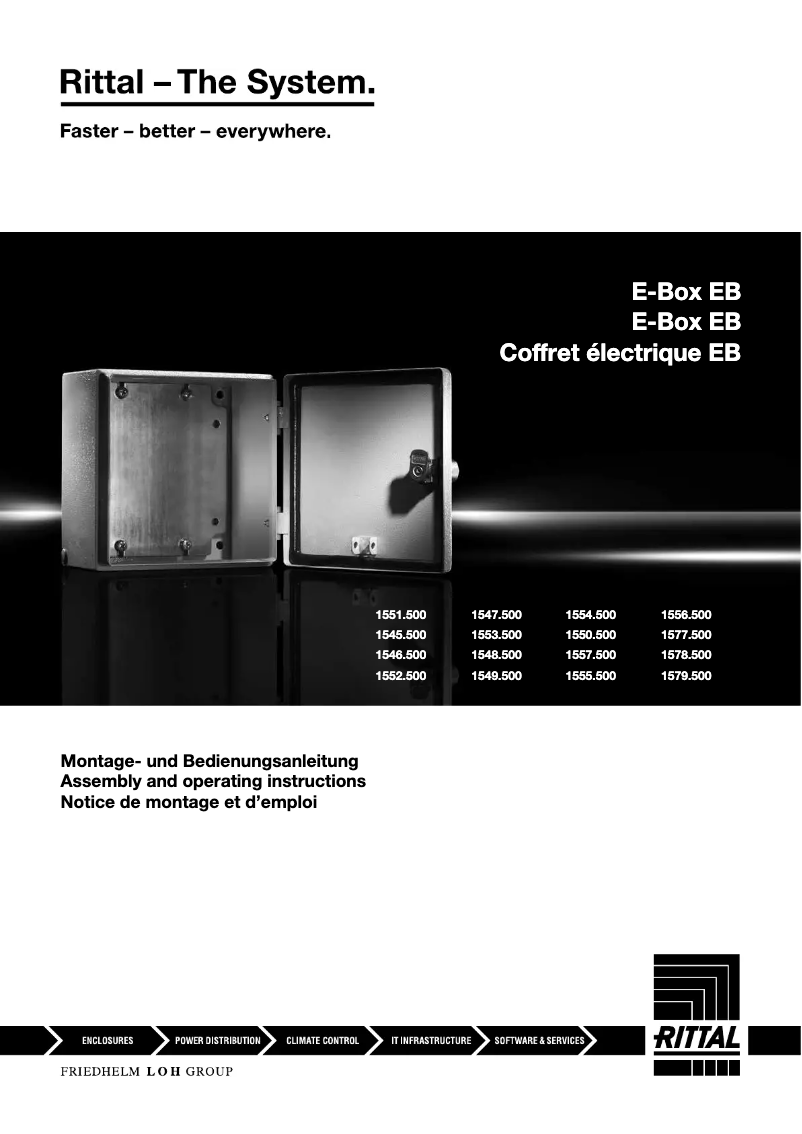 Page n°1 - Manuel utilisateur Rittal E-Box EB 1577.500
