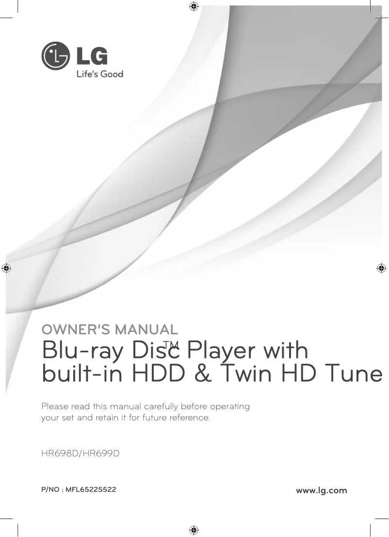 Image de la première page du manuel de l'appareil HR698D