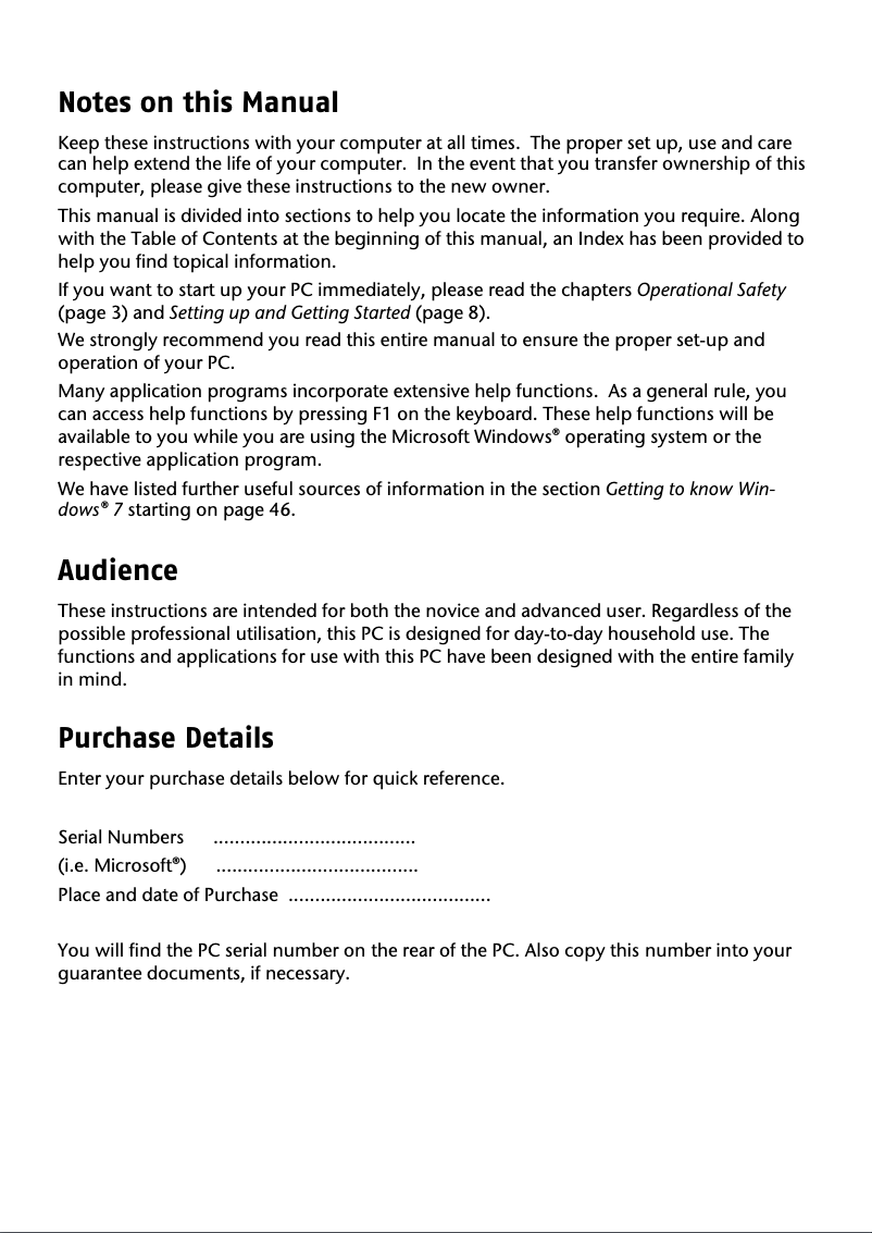 Page 1 de la notice Manuel utilisateur Medion Akoya P6110 D (MD 8345)