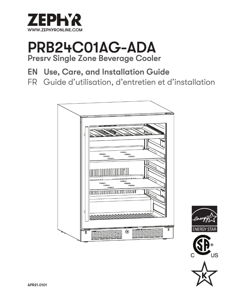 Image de la première page du manuel de l'appareil Presrv PRB24C01AG-ADA